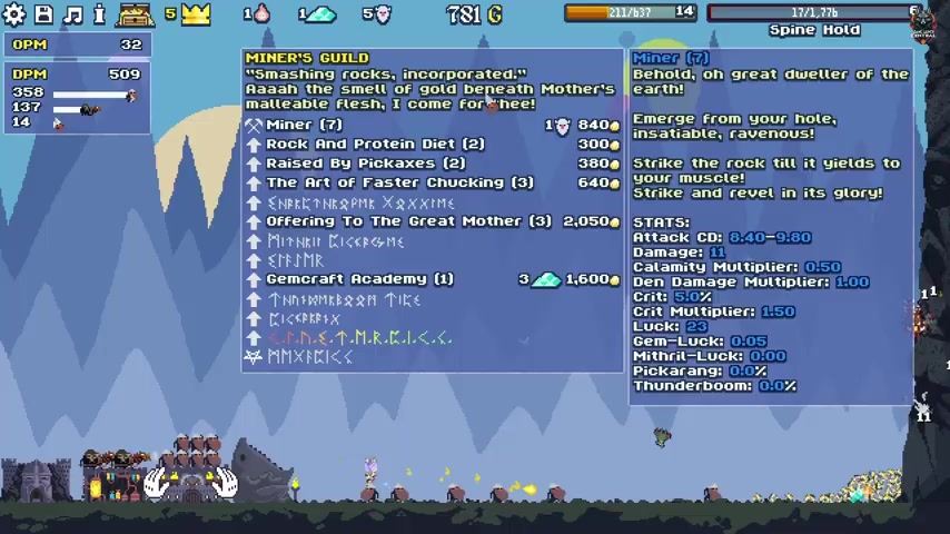 Manually pushing ore